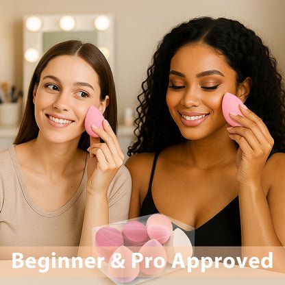 Makeup Sponge Set Foonbe Blender Sponges 7 Pcs for Liquid, Cream, and Powder, Latex Free, Multi colored Beauty Sponges with 1 Mini Sponge, Vegan & Cruelty-Free